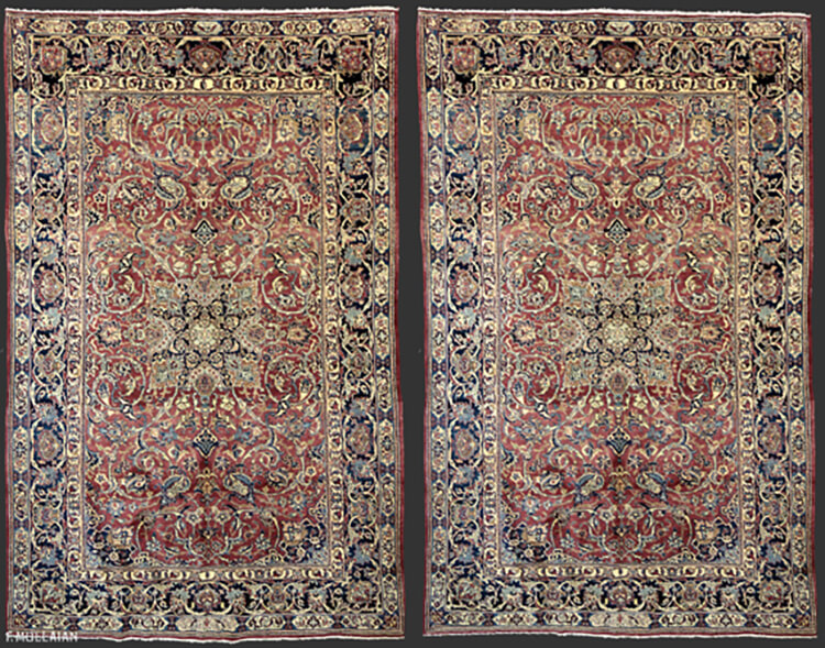 Antique Persian Nain Tudeshk Rug n°:70653822